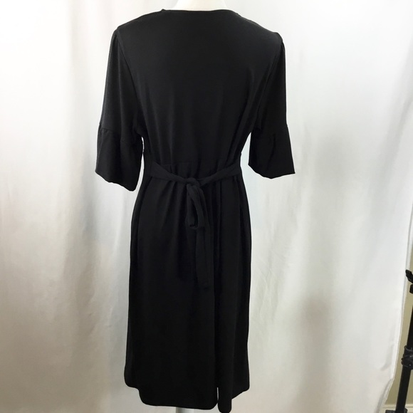Liz Lange Maternity Dress Black Midi Size XL - Picture 4 of 8